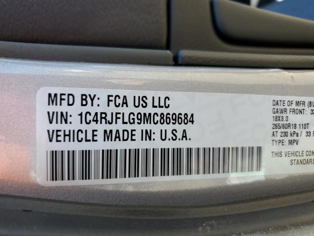 1C4RJFLG9MC869684 - 2021 JEEP GRAND CHER TRAILHAWK 银色 照片 13