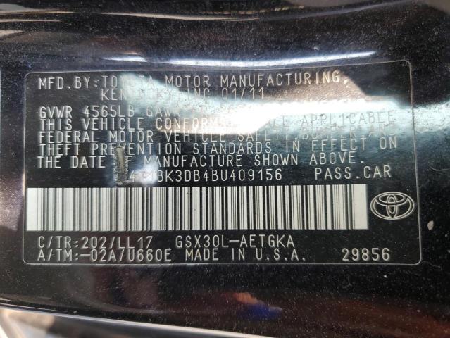 4T1BK3DB4BU409156 - 2011 TOYOTA AVALON BASE Qara foto 13