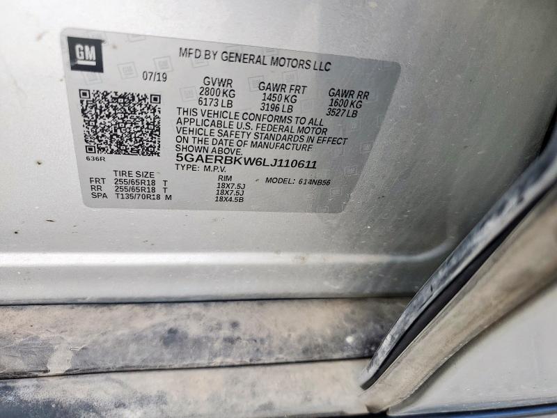 5GAERBKW6LJ110611 - 2020 BUICK ENCLAVE ESSENCE Gümüş foto 13