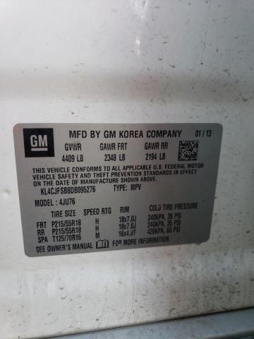 KL4CJFSB8DB095276 - 2013 BUICK ENCORE CONVENIENCE 白色 照片 13