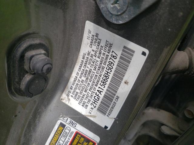 2HGFA15868H509787 - 2008 HONDA CIVIC EX SILVER photo 13