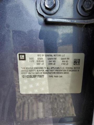 1G11C5SL2EF179977 - 2014 CHEVROLET MALIBU 1LT BLUE photo 12