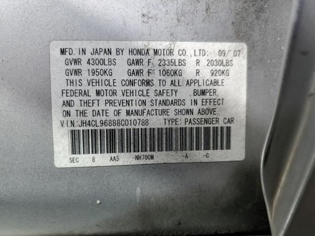 JH4CL96888C010788 - 2008 ACURA TSX SILVER photo 12