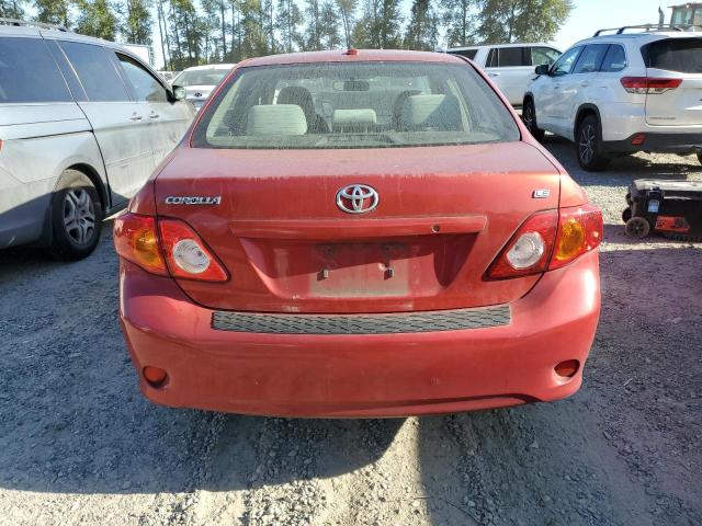 JTDBL40E699042443 - 2009 TOYOTA COROLLA BASE RED photo 6