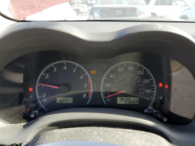 JTDBL40E699042443 - 2009 TOYOTA COROLLA BASE RED photo 9