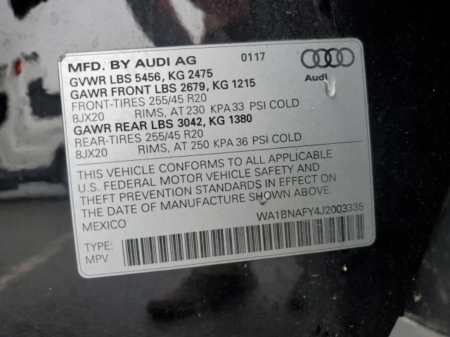 WA1BNAFY4J2003335 - 2018 AUDI Q5 PREMIUM PLUS BLACK photo 13