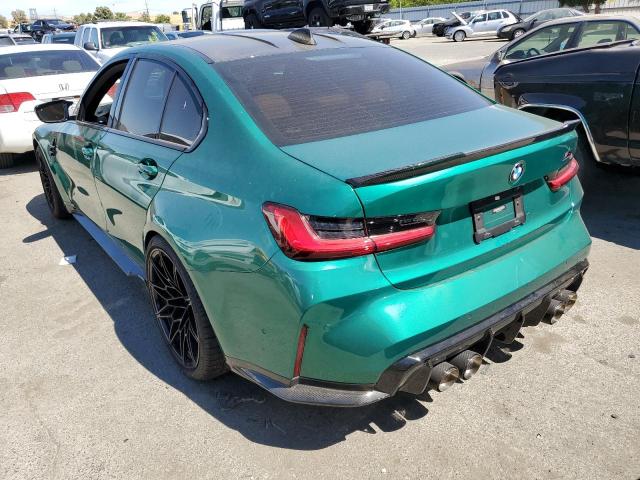 WBS33AY04MFL18746 - 2021 BMW M3 COMPETITION მწვანე ფოტო 2