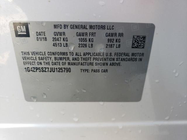 1G4ZP5SZ7JU125790 - 2018 BUICK LACROSSE ESSENCE თეთრი ფოტო 13