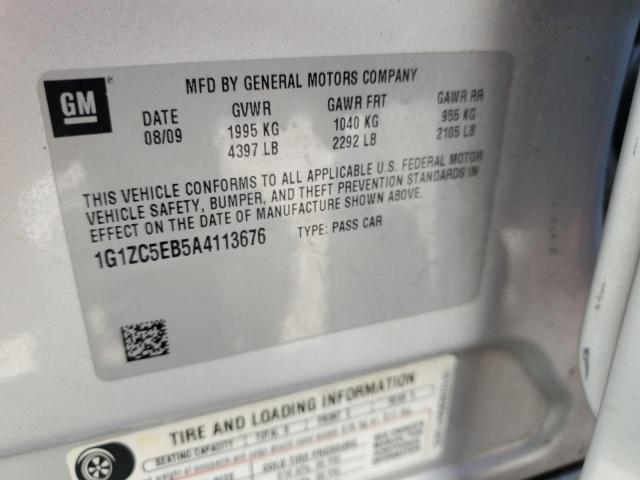 1G1ZC5EB5A4113676 - 2010 CHEVROLET MALIBU 1LT SILVER photo 12