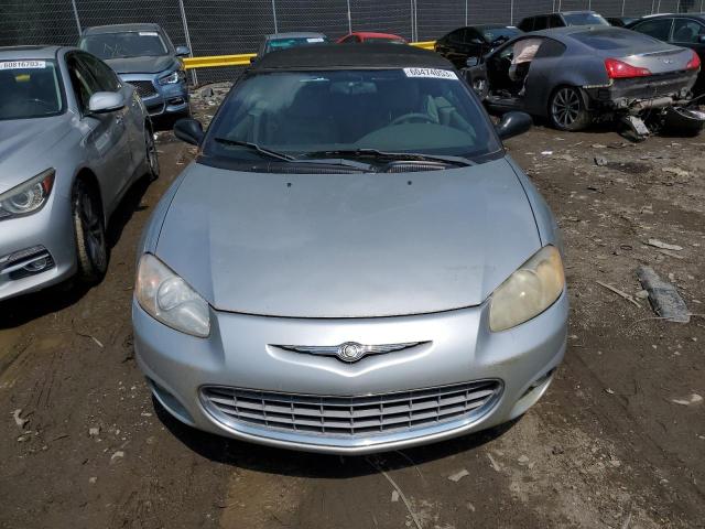 1C3EL55R72N111852 - 2002 CHRYSLER SEBRING LXI SILVER photo 5