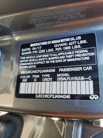 SJKCH5CP2JA044246 - 2018 INFINITI QX30 BASE GRAY photo 13