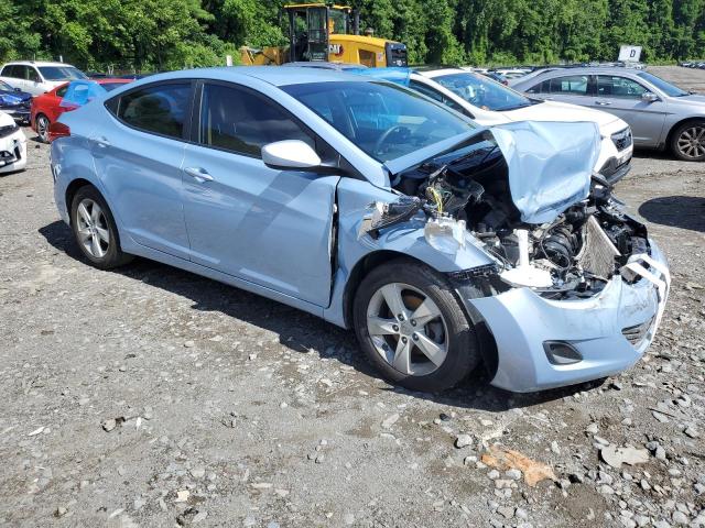 KMHDH4AEXDU802402 - 2013 HYUNDAI ELANTRA GLS BLUE photo 4