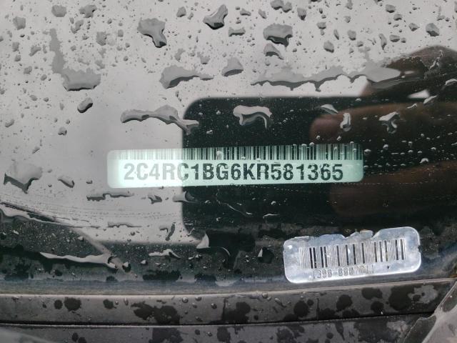 2C4RC1BG6KR581365 - 2019 CHRYSLER PACIFICA TOURING L ნაცრისფერი ფოტო 10