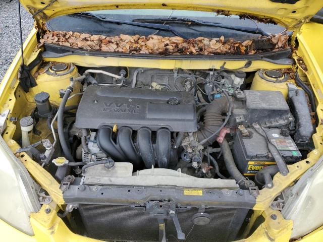 2T1KR32E24C284848 - 2004 TOYOTA COROLLA MA XR YELLOW photo 11