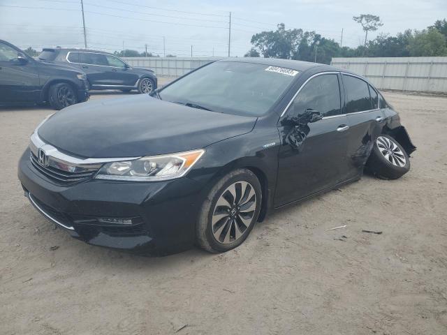 JHMCR6F54HC004585 - 2017 HONDA ACCORD HYBRID EXL BLACK photo 1