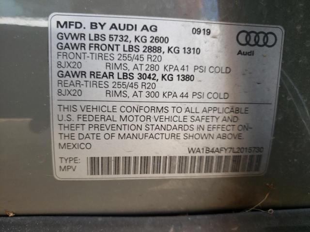 WA1B4AFY7L2015730 - 2020 AUDI SQ5 PREMIUM PLUS GRAY photo 13