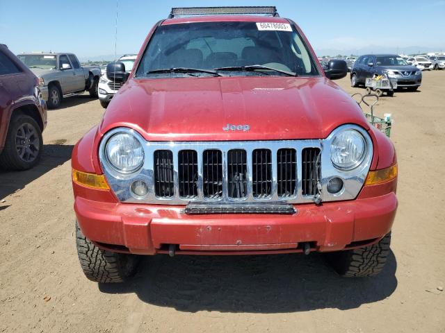 1J8GL58566W208904 - 2006 JEEP LIBERTY LIMITED RED photo 5