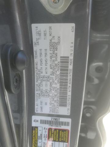 5TFJU4GN3FX073378 - 2015 TOYOTA TACOMA DOUBLE CAB PRERUNNER CHARCOAL photo 13