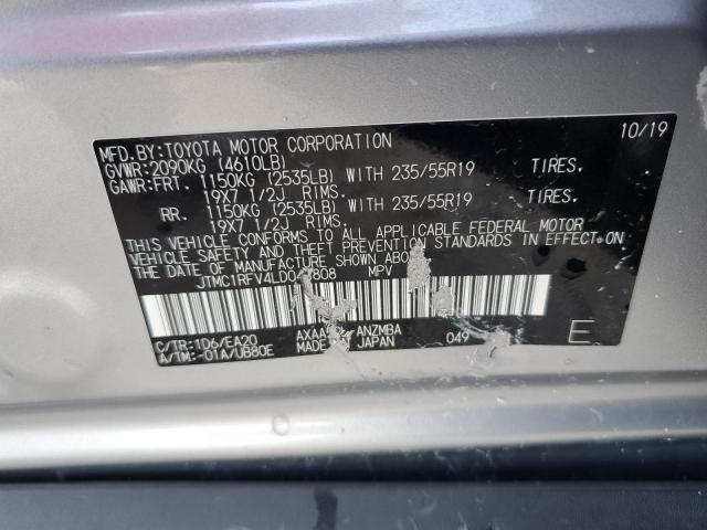 JTMC1RFV4LD044808 - 2020 TOYOTA RAV4 XLE PREMIUM SILVER photo 13