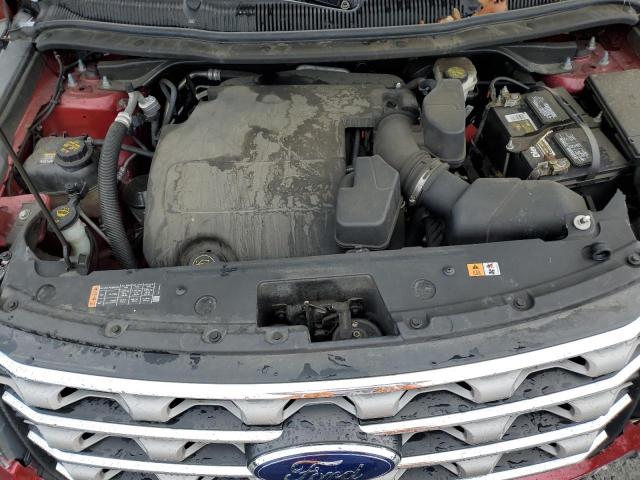 1FM5K8D88HGB60236 - 2017 FORD EXPLORER XLT RED photo 12