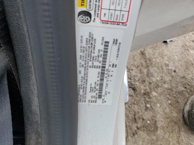 3FADP4AJ3KM129917 - 2019 FORD FIESTA S 白色 照片 12