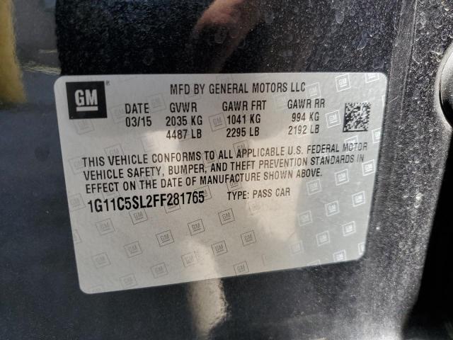 1G11C5SL2FF281765 - 2015 CHEVROLET MALIBU 1LT Qara foto 12