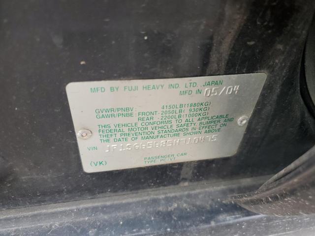 JF1SG65685H710475 - 2005 SUBARU FORESTER 2.5XS Черный фото 12