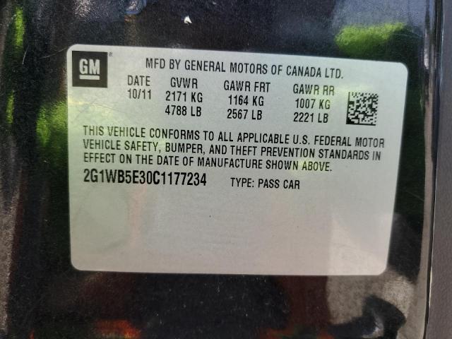 2G1WB5E30C1177234 - 2012 CHEVROLET IMPALA LT 石墨色 照片 12