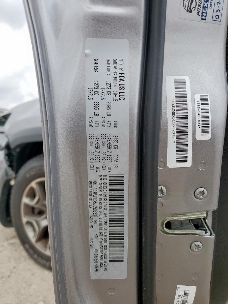 1C4PJMBX5LD532337 - 2020 JEEP CHEROKEE TRAILHAWK 银色 照片 14