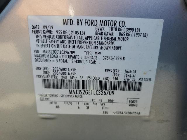 MAJ3S2GE1LC326709 - 2020 FORD ECOSPORT SE Gümüş foto 13