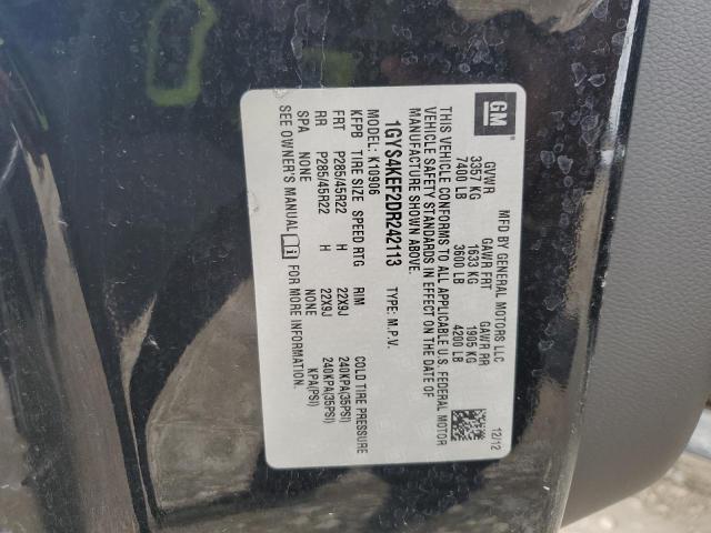 1GYS4KEF2DR242113 - 2013 CADILLAC ESCALADE ESV PLATINUM შავი ფოტო 13