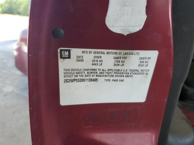 2G2WP552861138495 - 2006 PONTIAC GRAND PRIX 红色 照片 12