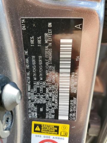 5TDJKRFH5ES040322 - 2014 TOYOTA HIGHLANDER XLE Boz foto 14