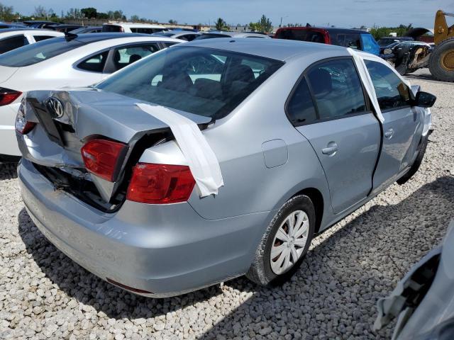 3VW2K7AJ6BM108641 - 2011 VOLKSWAGEN JETTA BASE SILVER photo 3