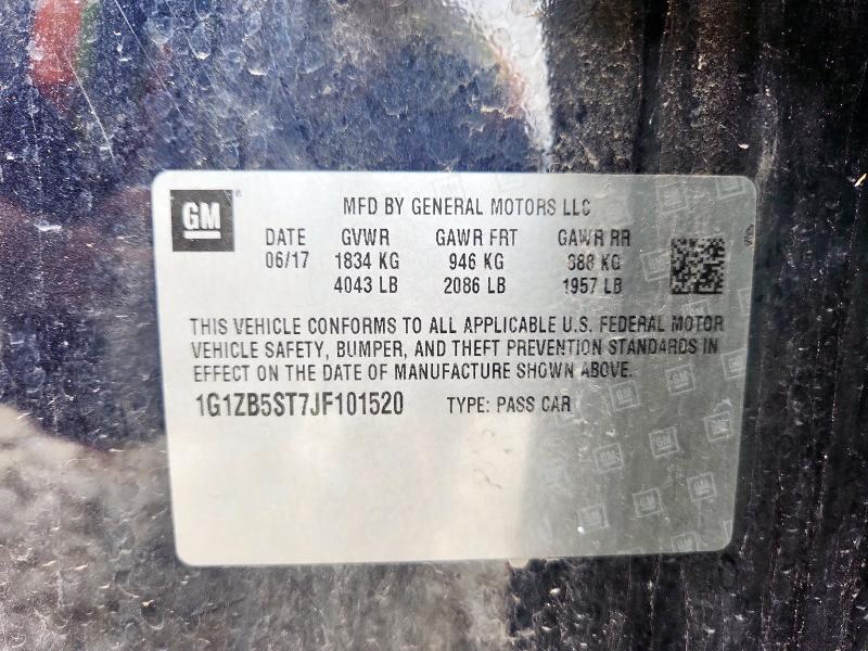 1G1ZB5ST7JF101520 - 2018 CHEVROLET MALIBU LS Синій фото 12