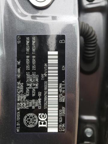 5TDGZRBH7NS180030 - 2022 TOYOTA HIGHLANDER XLE Gris foto 14