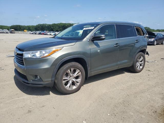 5TDJKRFH1FS170907 - 2015 TOYOTA HIGHLANDER XLE GREEN photo 1