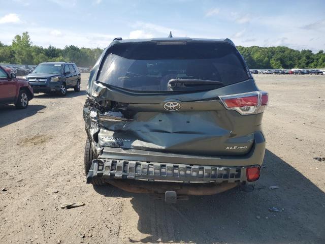 5TDJKRFH1FS170907 - 2015 TOYOTA HIGHLANDER XLE GREEN photo 6