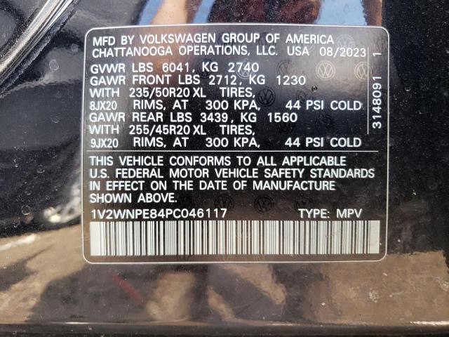 1V2WNPE84PC046117 - 2023 VOLKSWAGEN ID.4 PRO S 黑色 照片 12