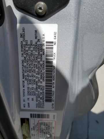 5TEUU42N95Z087622 - 2005 TOYOTA TACOMA ACCESS CAB ვერცხლისფერი ფოტო 12