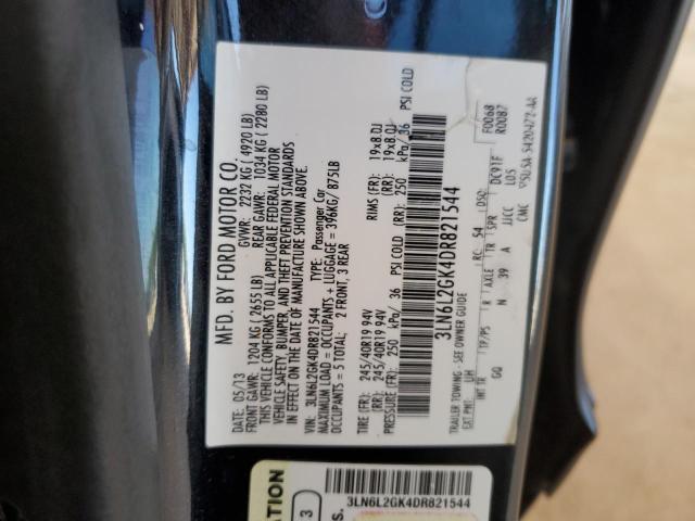 3LN6L2GK4DR821544 - 2013 LINCOLN MKZ BLACK photo 12