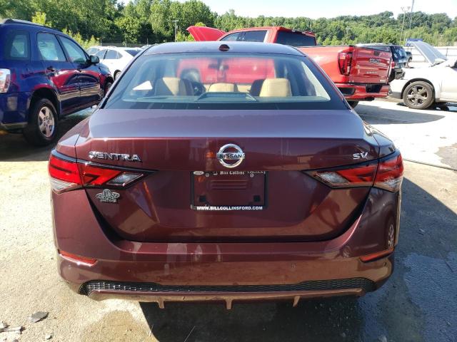 3N1AB8CV5LY244924 - 2020 NISSAN SENTRA SV MAROON photo 6