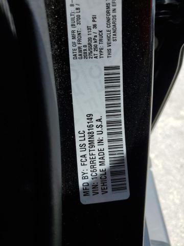 1C6RREFT9MN816149 - 2021 RAM 1500 BIG HORN/LONE STAR BLACK photo 12