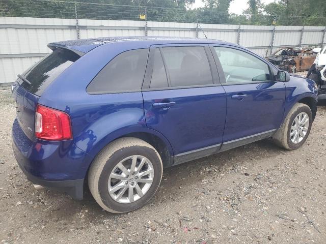 2FMDK3JC4EBA61391 - 2014 FORD EDGE SEL BLUE photo 3