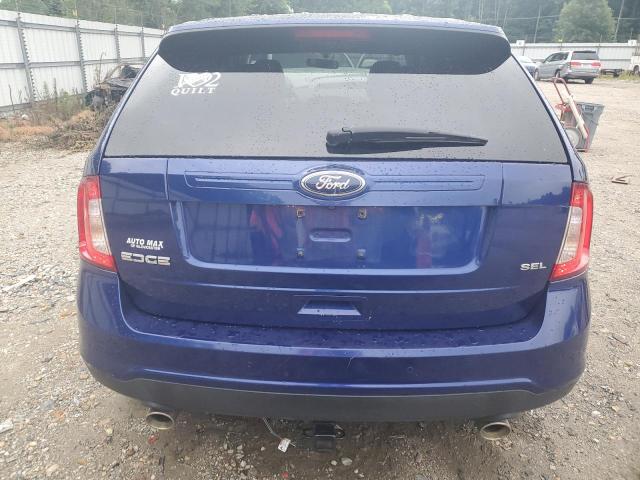 2FMDK3JC4EBA61391 - 2014 FORD EDGE SEL BLUE photo 6