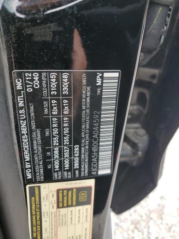 4JGDA5HB0CA044592 - 2012 MERCEDES-BENZ ML 350 4MATIC BLACK photo 13