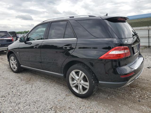 4JGDA5HB0CA044592 - 2012 MERCEDES-BENZ ML 350 4MATIC BLACK photo 2