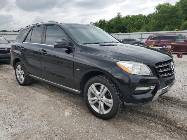 4JGDA5HB0CA044592 - 2012 MERCEDES-BENZ ML 350 4MATIC BLACK photo 4