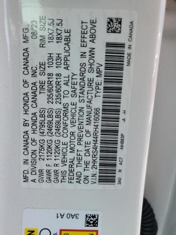 2HKRS4H44RH416066 - 2024 HONDA CR-V EX Weiß Foto 14