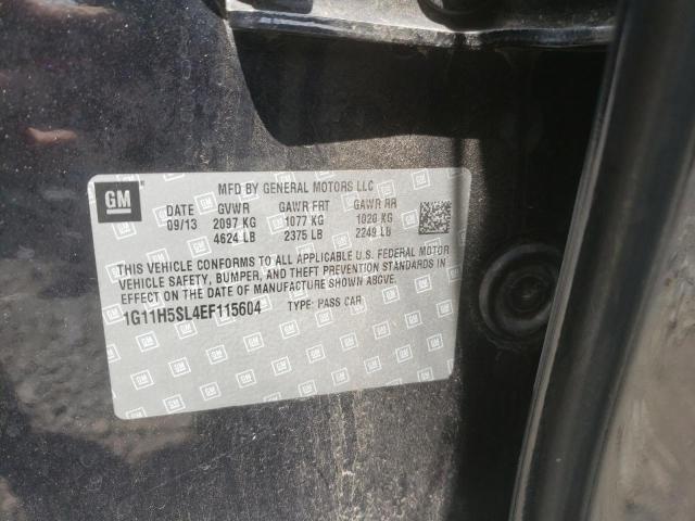 1G11H5SL4EF115604 - 2014 CHEVROLET MALIBU LTZ შავი ფოტო 12